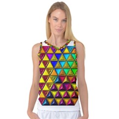 Cube Diced Tile Background Image Women s Basketball Tank Top by Hannah976