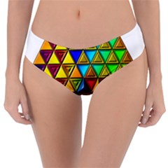 Cube Diced Tile Background Image Reversible Classic Bikini Bottoms by Hannah976