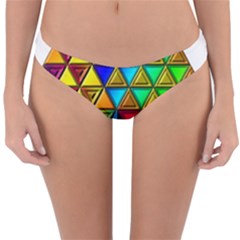 Cube Diced Tile Background Image Reversible Hipster Bikini Bottoms by Hannah976