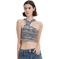 Ethno Seamless Pattern Cut Out Top by Hannah976