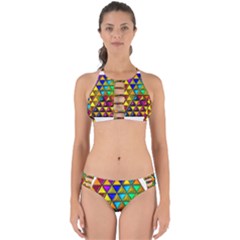 Cube Diced Tile Background Image Perfectly Cut Out Bikini Set by Hannah976