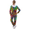 Cube Diced Tile Background Image Women s Tracksuit View2