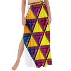 Cube Diced Tile Background Image Maxi Chiffon Tie-up Sarong by Hannah976