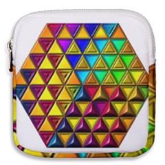 Cube Diced Tile Background Image Mini Square Pouch by Hannah976