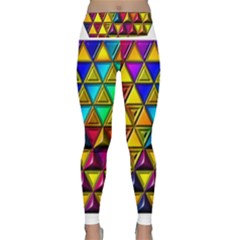 Cube Diced Tile Background Image Lightweight Velour Classic Yoga Leggings by Hannah976