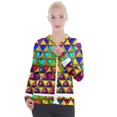 Cube Diced Tile Background Image Casual Zip Up Jacket by Hannah976