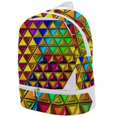 Cube Diced Tile Background Image Zip Bottom Backpack by Hannah976