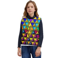 Cube Diced Tile Background Image Kid s Button Up Puffer Vest	 by Hannah976