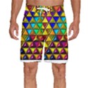 Cube Diced Tile Background Image Men s Beach Shorts View1