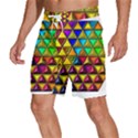 Cube Diced Tile Background Image Men s Beach Shorts View2