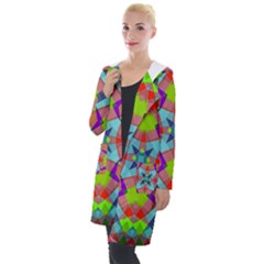 Farbenpracht Kaleidoscope Pattern Hooded Pocket Cardigan by Hannah976