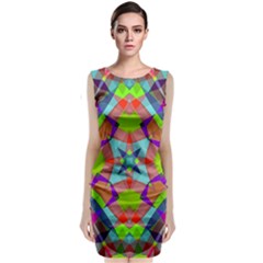 Farbenpracht Kaleidoscope Pattern Sleeveless Velvet Midi Dress by Hannah976