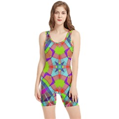 Farbenpracht Kaleidoscope Pattern Women s Wrestling Singlet by Hannah976