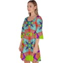 Farbenpracht Kaleidoscope Pattern Velour Kimono Dress View2