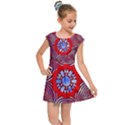 Tile Pattern Background Image Kids  Cap Sleeve Dress View1