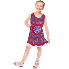 Tile Pattern Background Image Kids  Tunic Dress by Hannah976