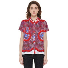 Tile Pattern Background Image Short Sleeve Pocket Shirt