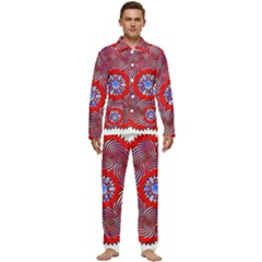 Tile Pattern Background Image Men s Long Sleeve Velvet Pocket Pajamas Set by Hannah976