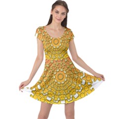 Mandala Background Image Ornament Cap Sleeve Dress