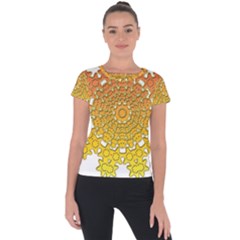 Mandala Background Image Ornament Short Sleeve Sports Top 