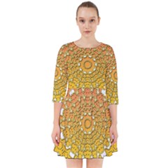 Mandala Background Image Ornament Smock Dress