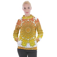 Mandala Background Image Ornament Women s Hooded Pullover