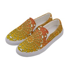 Mandala Background Image Ornament Women s Canvas Slip Ons