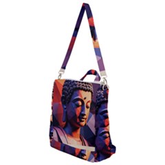 Let That Shit Go Buddha Low Poly (6) Crossbody Backpack by 1xmerch