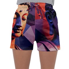 Let That Shit Go Buddha Low Poly (6) Sleepwear Shorts by 1xmerch