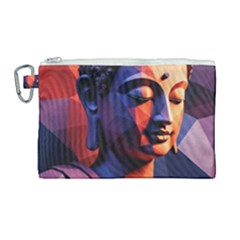 Let That Shit Go Buddha Low Poly (6) Canvas Cosmetic Bag (large) by 1xmerch