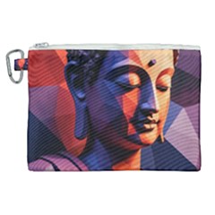 Let That Shit Go Buddha Low Poly (6) Canvas Cosmetic Bag (xl) by 1xmerch