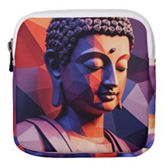 Let That Shit Go Buddha Low Poly (6) Mini Square Pouch by 1xmerch