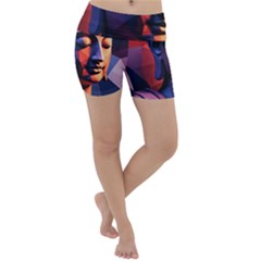 Let That Shit Go Buddha Low Poly (6) Lightweight Velour Yoga Shorts by 1xmerch