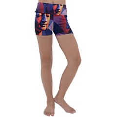 Let That Shit Go Buddha Low Poly (6) Kids  Lightweight Velour Yoga Shorts by 1xmerch