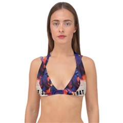 Let That Shit Go Buddha Low Poly (6) Double Strap Halter Bikini Top by 1xmerch