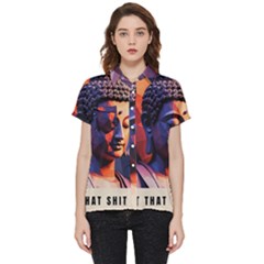 Let That Shit Go Buddha Low Poly (6) Short Sleeve Pocket Shirt by 1xmerch