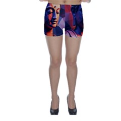 Let That Shit Go Buddha Low Poly (6) Skinny Shorts by 1xmerch