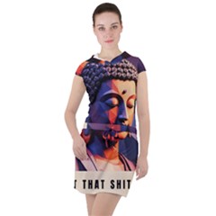 Let That Shit Go Buddha Low Poly (6) Drawstring Hooded Dress