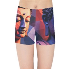 Let That Shit Go Buddha Low Poly (6) Kids  Sports Shorts by 1xmerch