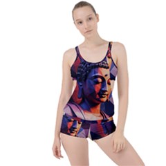 Let That Shit Go Buddha Low Poly (6) Boyleg Tankini Set  by 1xmerch