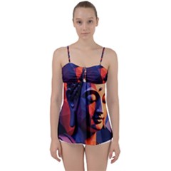 Let That Shit Go Buddha Low Poly (6) Babydoll Tankini Top by 1xmerch