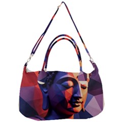 Let That Shit Go Buddha Low Poly (6) Removable Strap Handbag