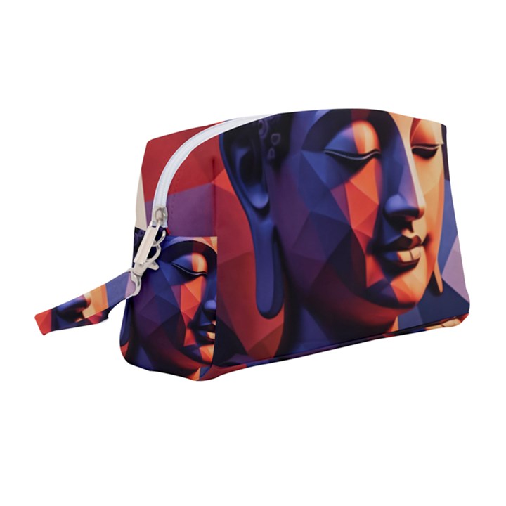 Let That Shit Go Buddha Low Poly (6) Wristlet Pouch Bag (Medium)