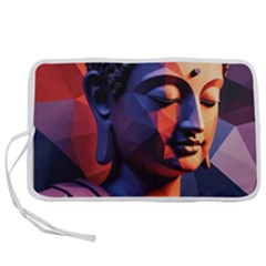 Let That Shit Go Buddha Low Poly (6) Pen Storage Case (l) by 1xmerch