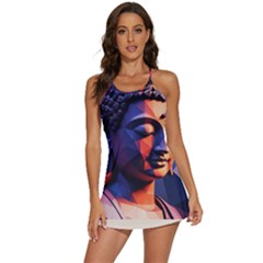 Let That Shit Go Buddha Low Poly (6) 2-in-1 Flare Activity Dress by 1xmerch