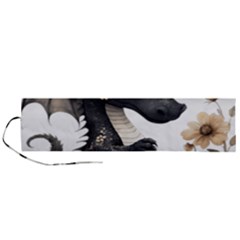 Cute Black Baby Dragon Flowers Painting (7) Roll Up Canvas Pencil Holder (l) by 1xmerch