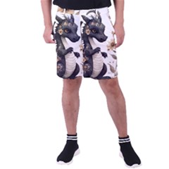 Cute Black Baby Dragon Flowers Painting (7) Men s Pocket Shorts by 1xmerch