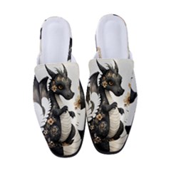 Cute Black Baby Dragon Flowers Painting (7) Women s Classic Backless Heels by 1xmerch