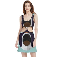 Astronaut Space Astronomy Universe Velour Cutout Dress by Sarkoni