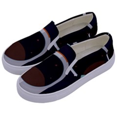 Astronaut Space Astronomy Universe Kids  Canvas Slip Ons by Sarkoni